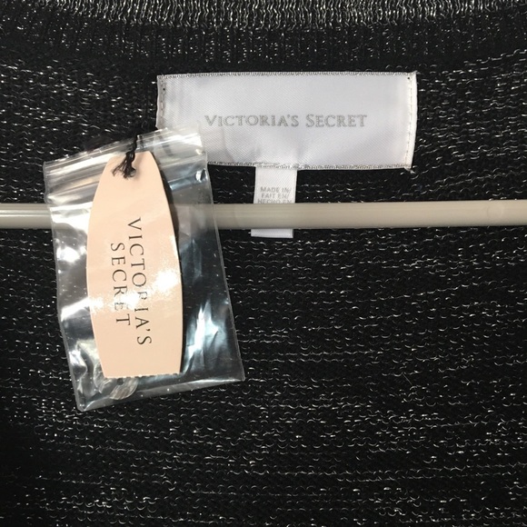 Victoria Secret Womens Sweater Black Shimmer Medium - Picture 2 of 6